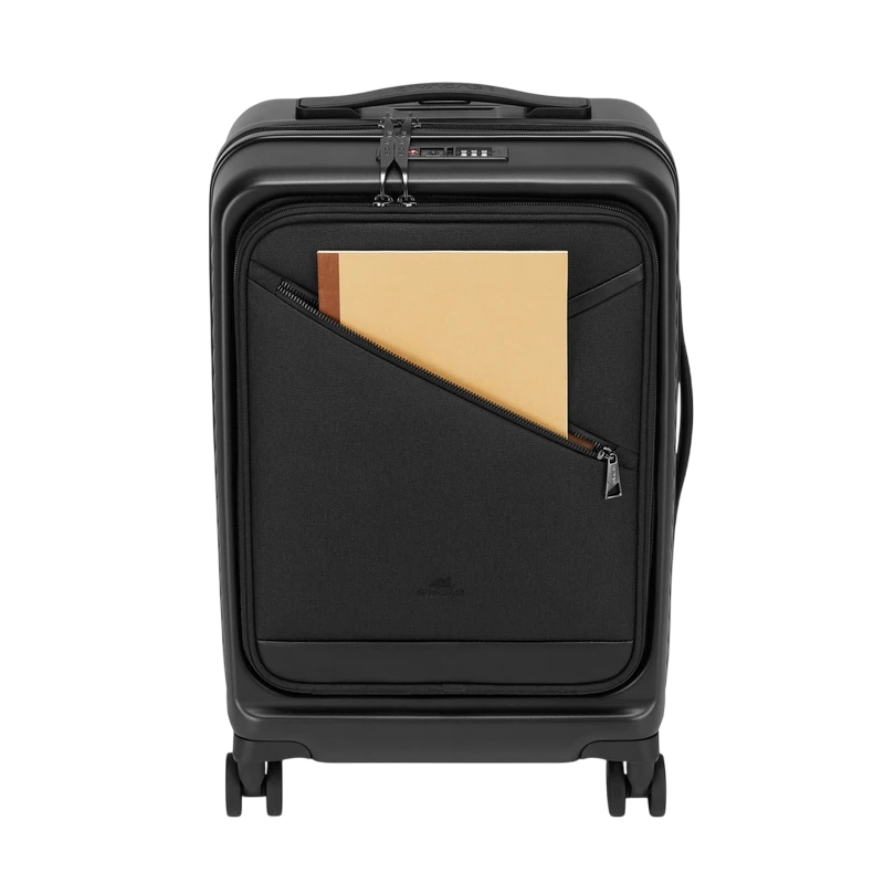 Чемодан rivacase clark-eco, 28л, чёрный 2