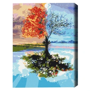 Pictură pe numere 40*50 cm (fără cutie) – copacul anotimpurilor