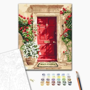 Pictură pe numere 40×50 (fără cutie) –uși florale Thumbnail 2