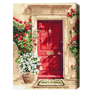 Pictură pe numere 40×50 (fără cutie) –uși florale
