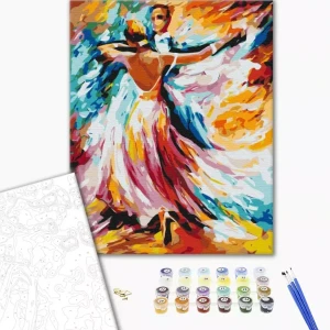 Pictură pe numere 40*50 cm (în cutie) - culori de vals Thumbnail 2