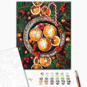 Pictură pe numere 40*50 cm (în cutie) – bunătăți de crăciun Thumbnail 2