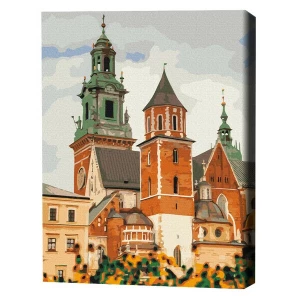 Картина по номерам 40*50 см (в упаковке) - Вавельский замок в Кракове