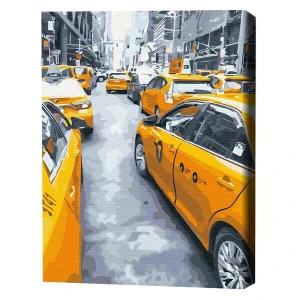 Pictură pe numere 40*50 cm (în cutie) – taxi din new york