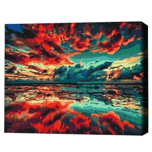 Pictură pe numere 40*50 cm (în cutie) – reflecția lumii