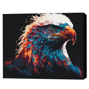 Pictură pe numere 40*50 cm (în cutie) – vultur în flăcări