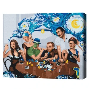 Pictură pe numere 40*50 сm (fără cutie)  – prieteni din capodopere