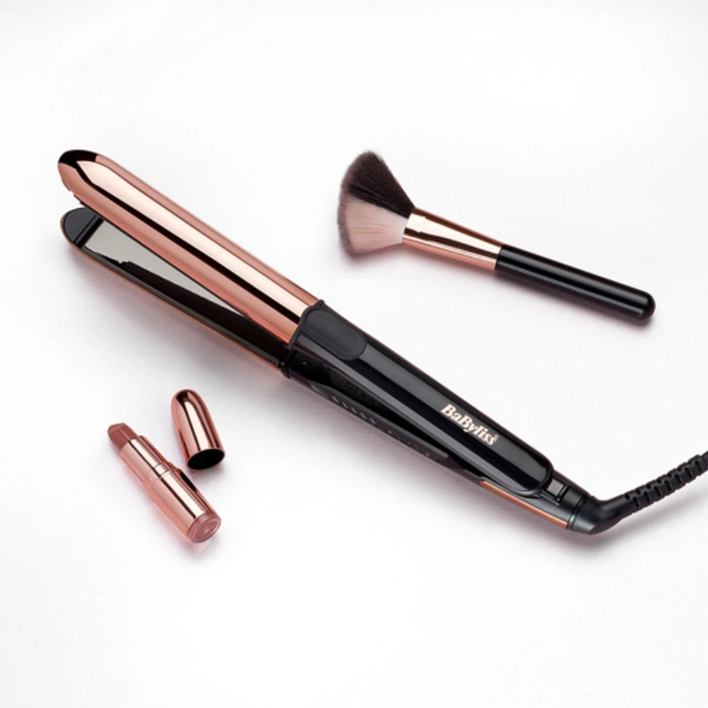 Выпрямитель для волос babyliss straight & curl brilliance st482e, черный | золотистый 8