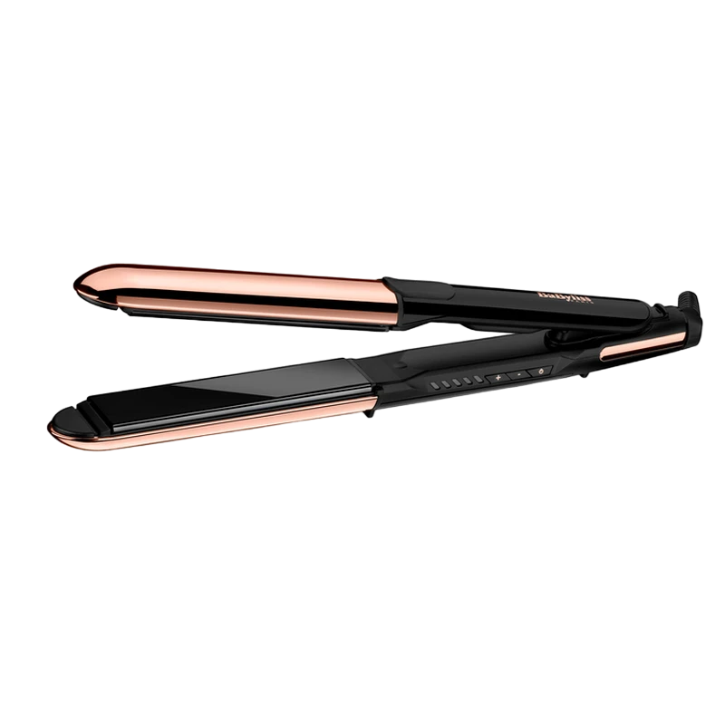 Выпрямитель для волос babyliss straight & curl brilliance st482e, черный | золотистый 12