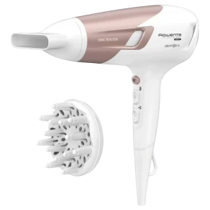 Uscător de păr rowenta studio dry glow cv5830f0, 2100 w, alb | roz