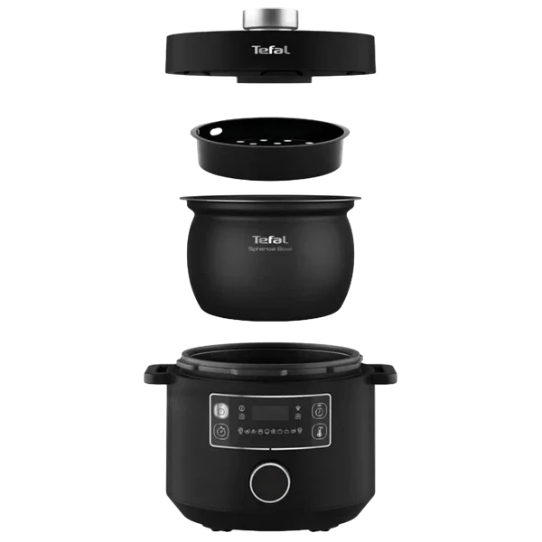 Мультиварка-скороварка tefal cy754830, чёрный 4