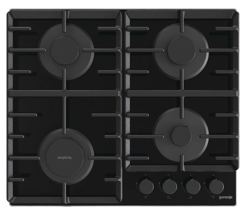 Газовая варочная панель gorenje gt 642 syb, чёрный 9