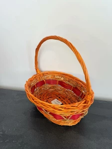 КОРЗИНА ИЗ ЛОЗЫ ОВАЛ С РУЧКОЙ 26×33 СМ (M16-240)