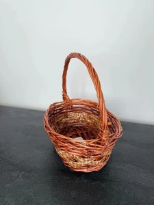 КОРЗИНА ИЗ ЛОЗЫ С РУЧКОЙ – ОВАЛЬНАЯ 28x21 СМ (M16-236)