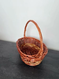 КОРЗИНА ИЗ ЛОЗЫ С РУЧКОЙ – ОВАЛЬНАЯ25x33 СМ