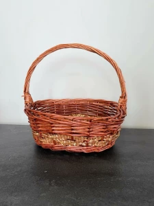КОРЗИНА ИЗ ЛОЗЫ С РУЧКОЙ – ОВАЛЬНАЯ25x33 СМ