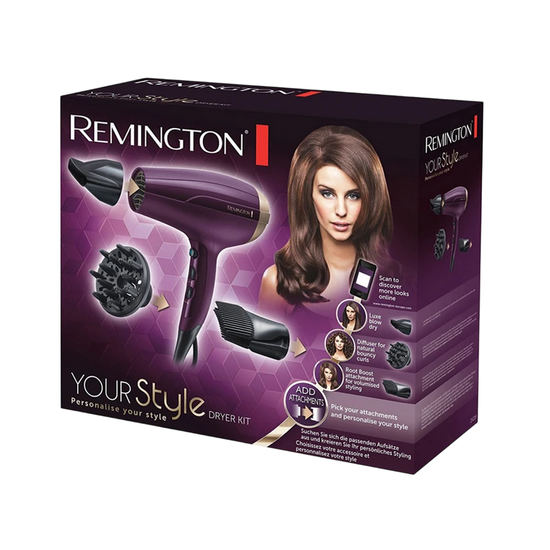Фен remington your style hd130, 2300вт, фиолетовый 7