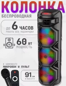 ПОРТАТИВНАЯ КОЛОНКА С МИКРОФОНОМ (ZQS8301)