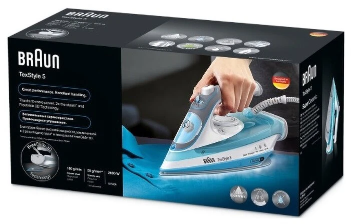 Fier de călcat braun si5006bl, 2600w, albastru deschis 10