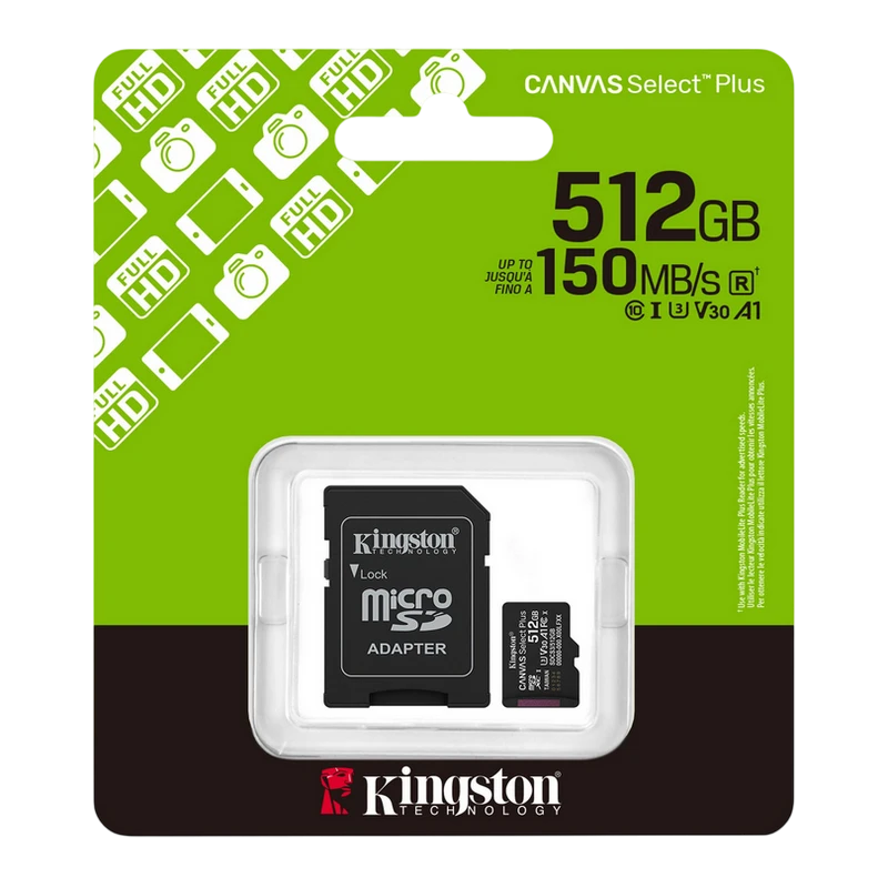 Карта памяти kingston canvas select plus, 512гб (sdcs3/512gb) 3