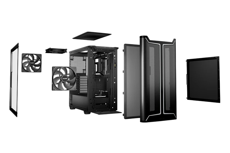 Carcasă pc be quiet! pure base 501 dx, midi-tower, fără psu, negru 5