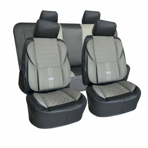 Huse auto complete din piele ecologica – negru cu gri