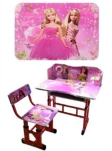 Set masa cu scaun portabil pentru copii – barbie (adp25-06) Thumbnail 2
