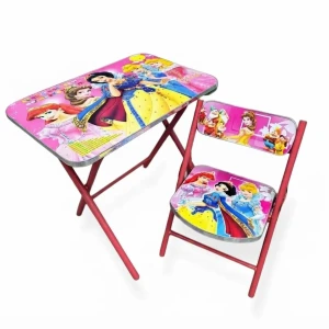 Set masa cu scaun pliabil pentru copii – printese magice (dpd25-03)