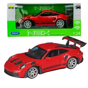 Mașina metalică de colecție porsche 911 gt3 rs (992) 1:24 welly