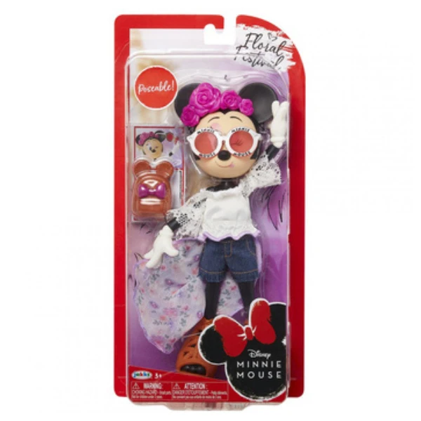 Кукла minnie mouse с повязкой с цветами 3