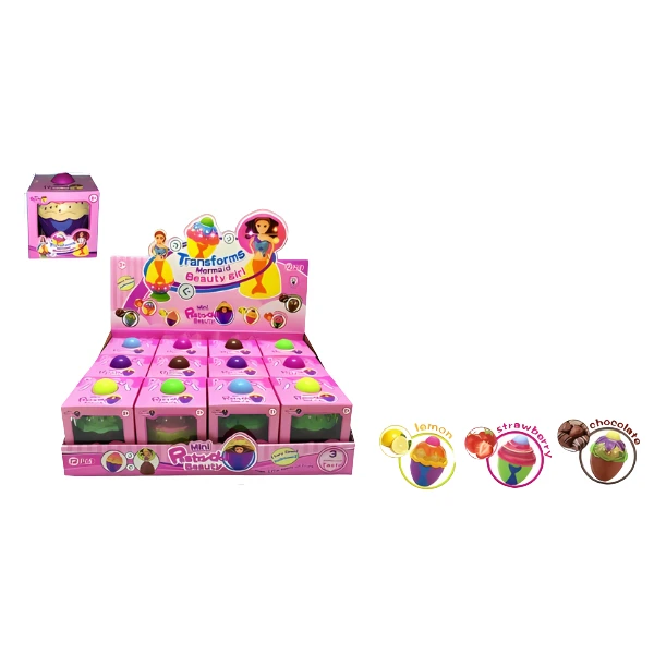 Mini-păpușă "sirena în cupcake" 12 stiluri 2