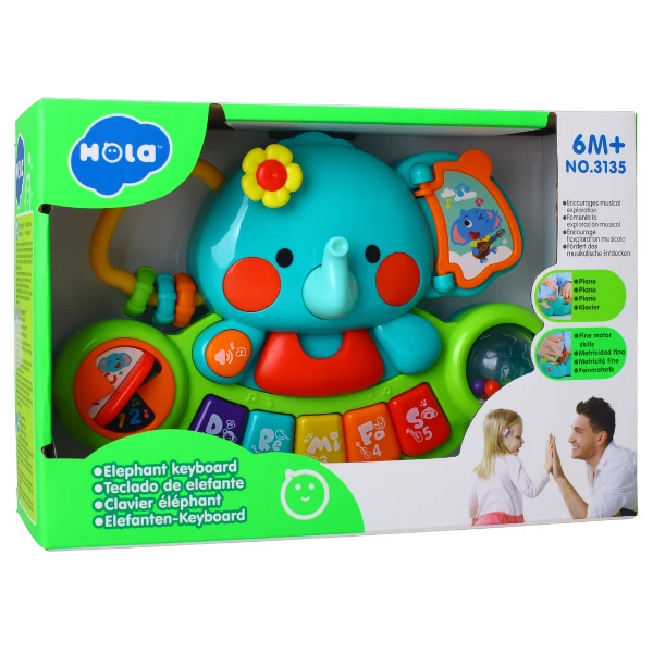 Игрушка пианино "слоник" с музыкой, светом, звуковыми эффектами 3