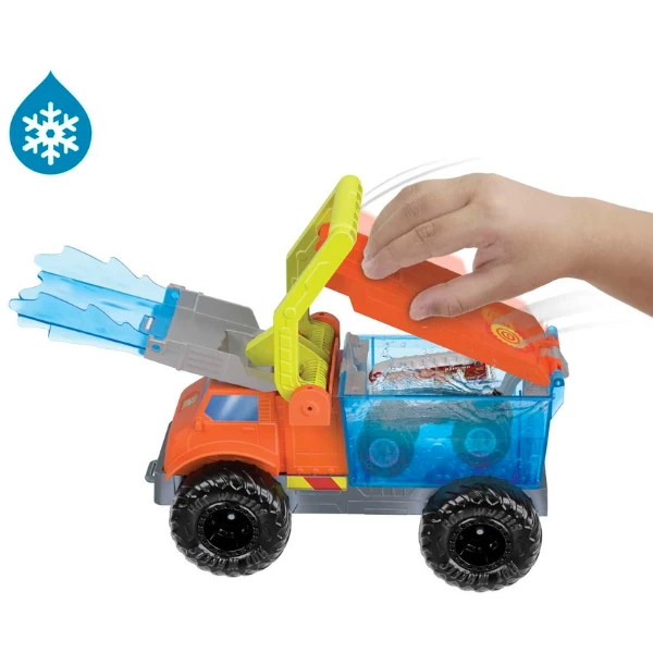 Hot wheels set de joc cu 5-alarm rescue seria "monster trucks  color shifters" 5