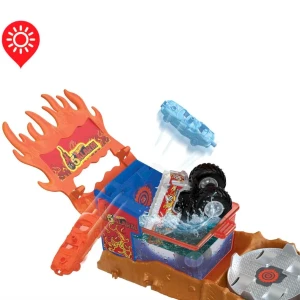 Hot wheels set de joc cu 5-alarm rescue seria "monster trucks  color shifters" Thumbnail 6