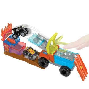Hot wheels set de joc cu 5-alarm rescue seria "monster trucks  color shifters" Thumbnail 7