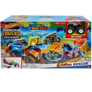 Hot wheels set de joc cu 5-alarm rescue seria "monster trucks  color shifters" Thumbnail 3