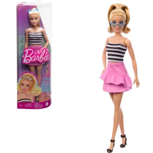 Păpușa Barbie &quot;Fashionista în top cu dungi și fustă roz&quot;