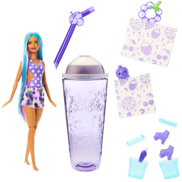 Кукла barbie pop reveal "виноградный сок", серия сочные фрукты 2