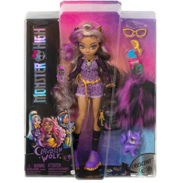 Игровой набор monster high "клодин вульф и кресчент", с аксессуарами 8
