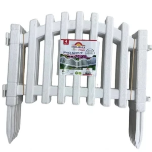 Gard decorativ din plastic pentru gradina set 4 buc 56x40 cm, alb (sb100) Thumbnail 2