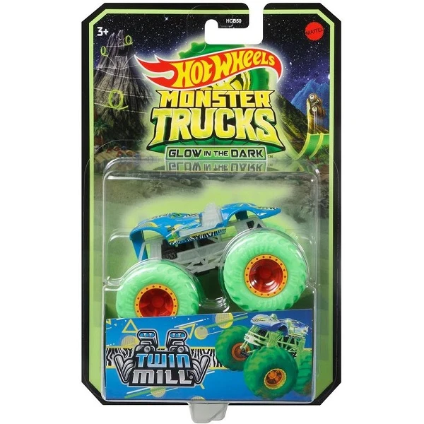 Hot wheels "monster trucks" базовая машинка-внедорожник (светящийся в темноте) (в асс.) 4