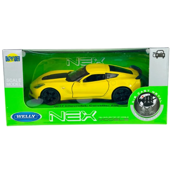 Коллекционный автомобиль chevrolet corevette 1:24 welly 12