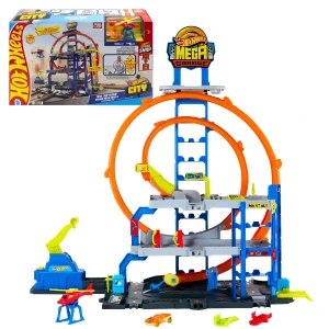 Игровой набор hot wheels "гараж с мега-петлёй"