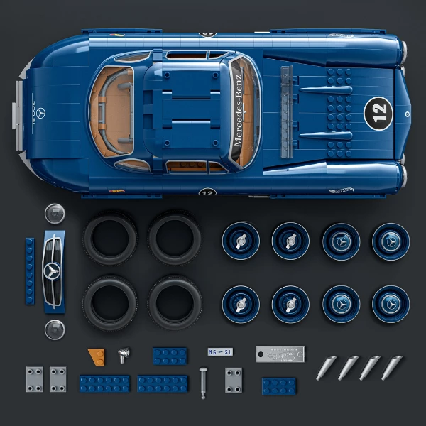 Set de construcție hot wheels – mercedes-benz 300 sl, scara 1:12 7