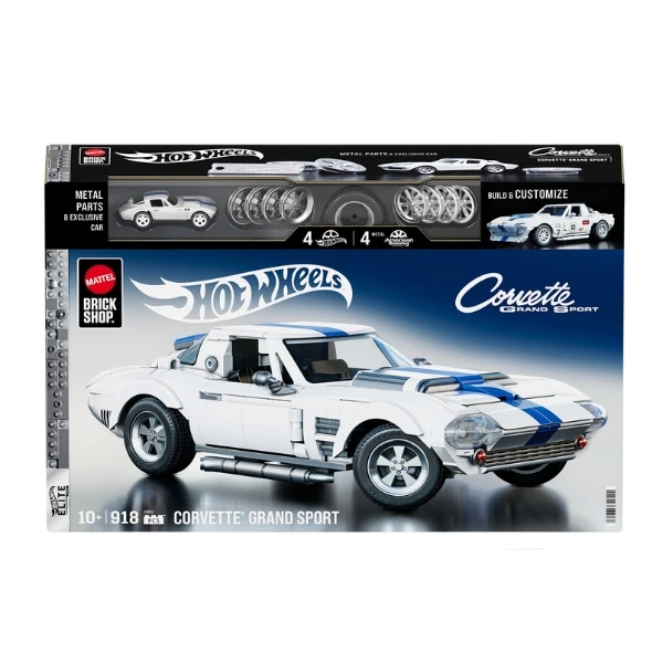 Set de construcție hot wheels – corvette grand sport, scara 1:16 3