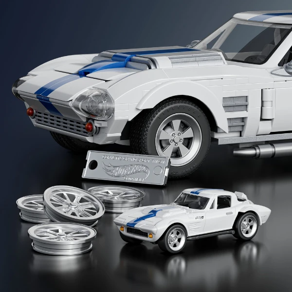 Set de construcție hot wheels – corvette grand sport, scara 1:16 6