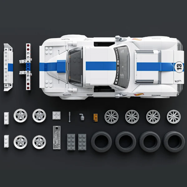 Set de construcție hot wheels – corvette grand sport, scara 1:16 5
