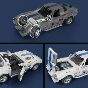 Set de construcție hot wheels – corvette grand sport, scara 1:16 Thumbnail 4