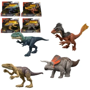 Figurină interactivă de dinozaur „jurassic world: strike attack”, în as.