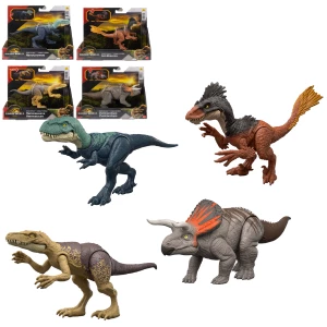 Figurină interactivă de dinozaur „Jurassic World: Strike Attack”, în as.